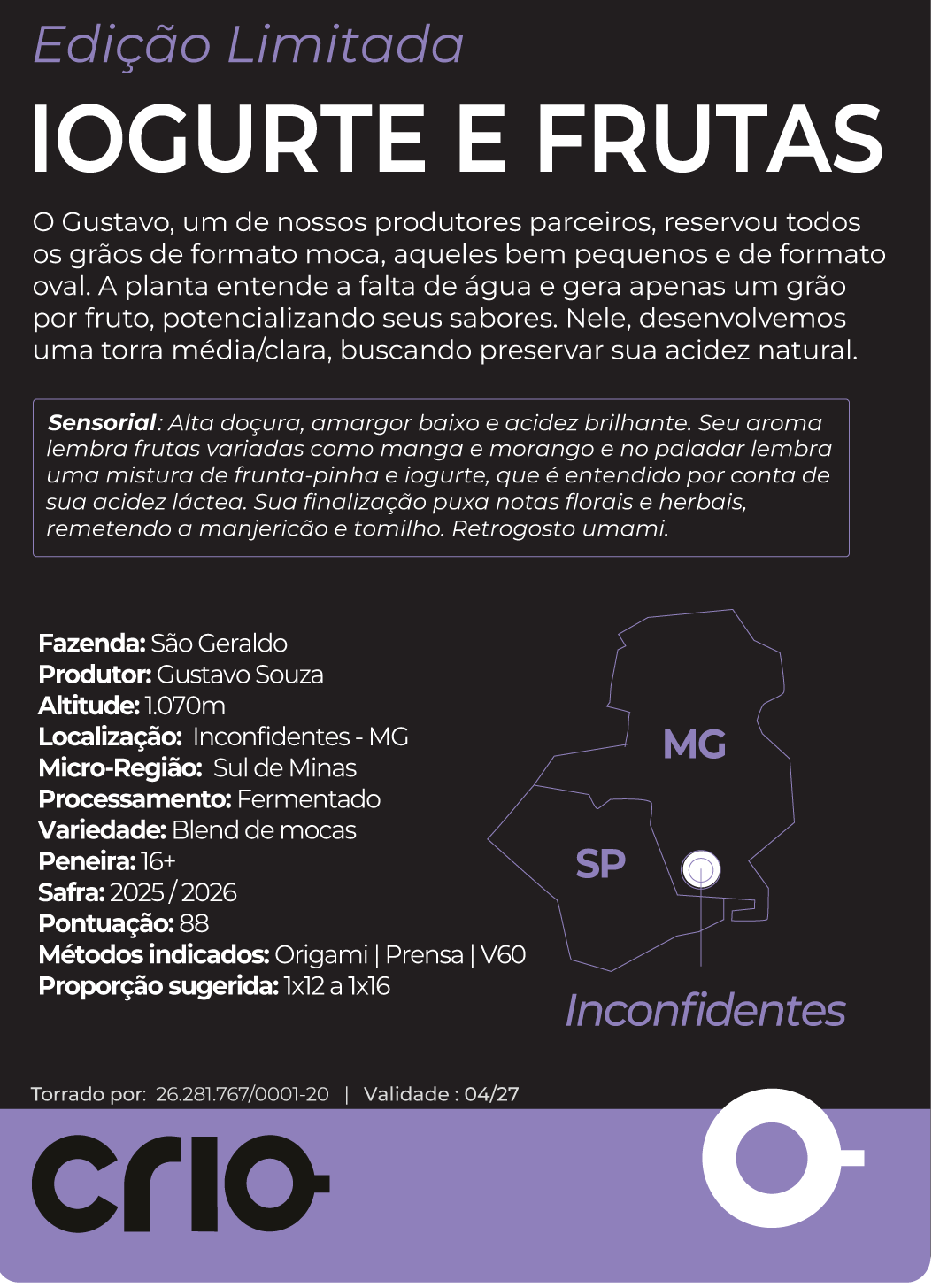 Microlote Iogurte e Frutas